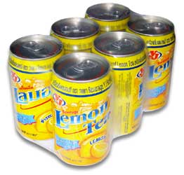 Lemon Tea Beverage in Can Pack 6 YJ Brand